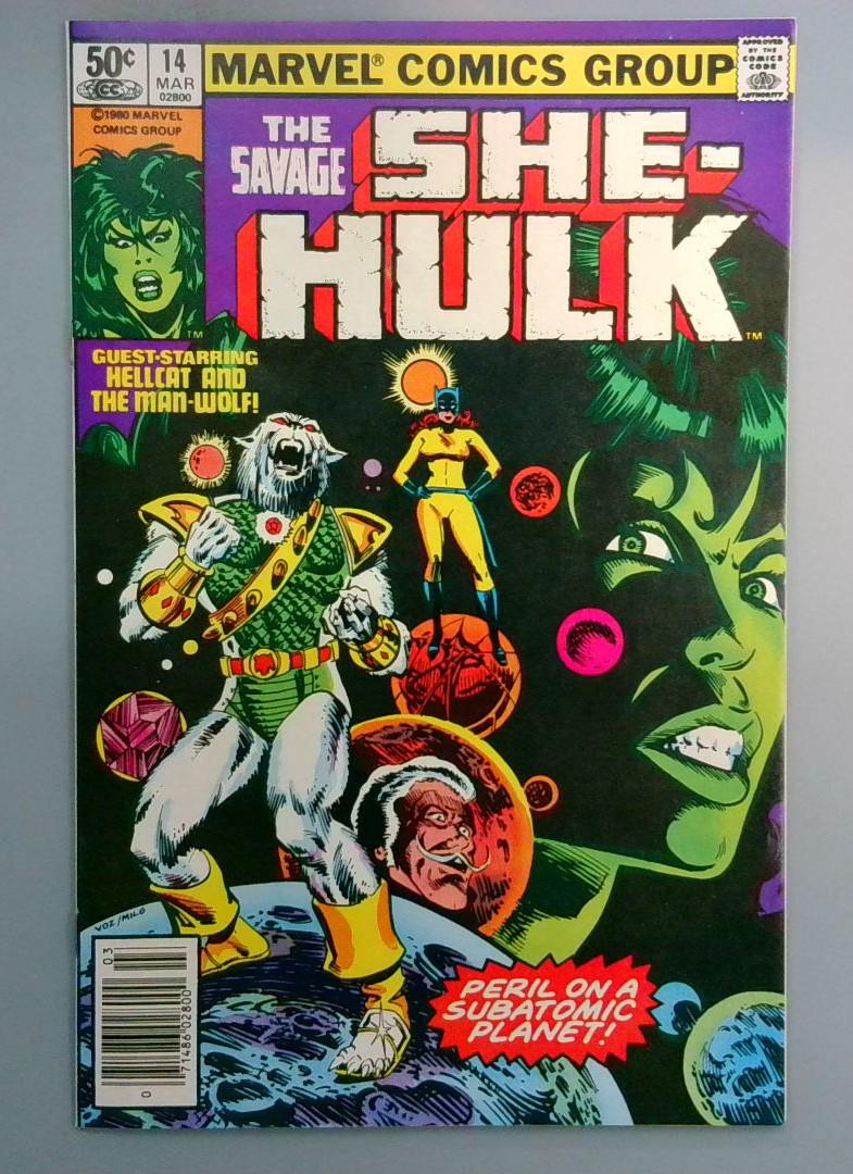 Savage She-Hulk #14 VF/NM Man-Wolf, Newsstand Edition Marvel 1981