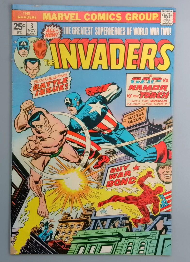 Invaders #3 Series a Marvel Value Stamp #97 Black Knight Marvel 1975