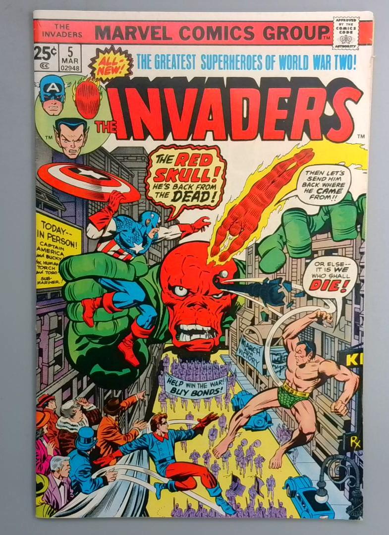 Invaders #5 Red Skull & Liberty Legion Appearance Marvel 1976