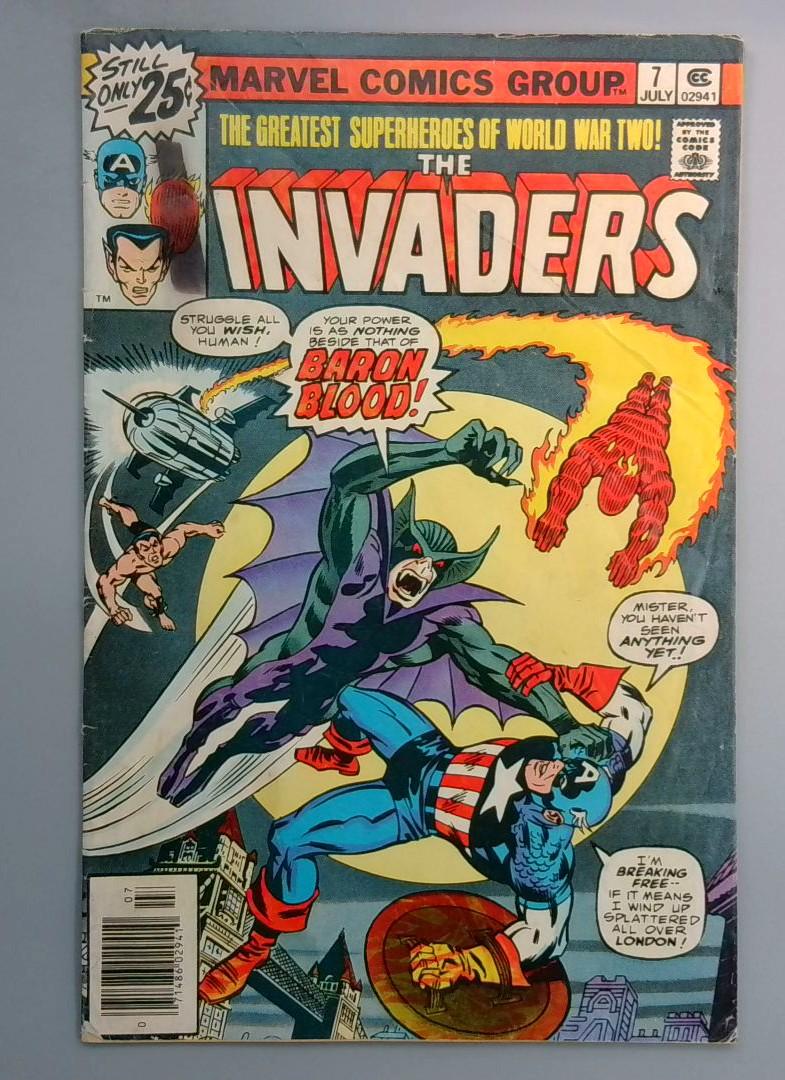 Invaders #7 1st Baron Blood Marvel 1976