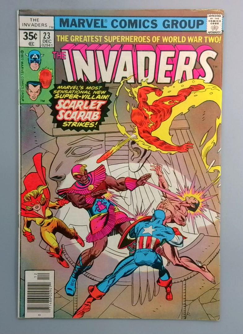 Invaders #23 1st Appearance of Scarlet Scarab Abdul Faoul Marvel 1977