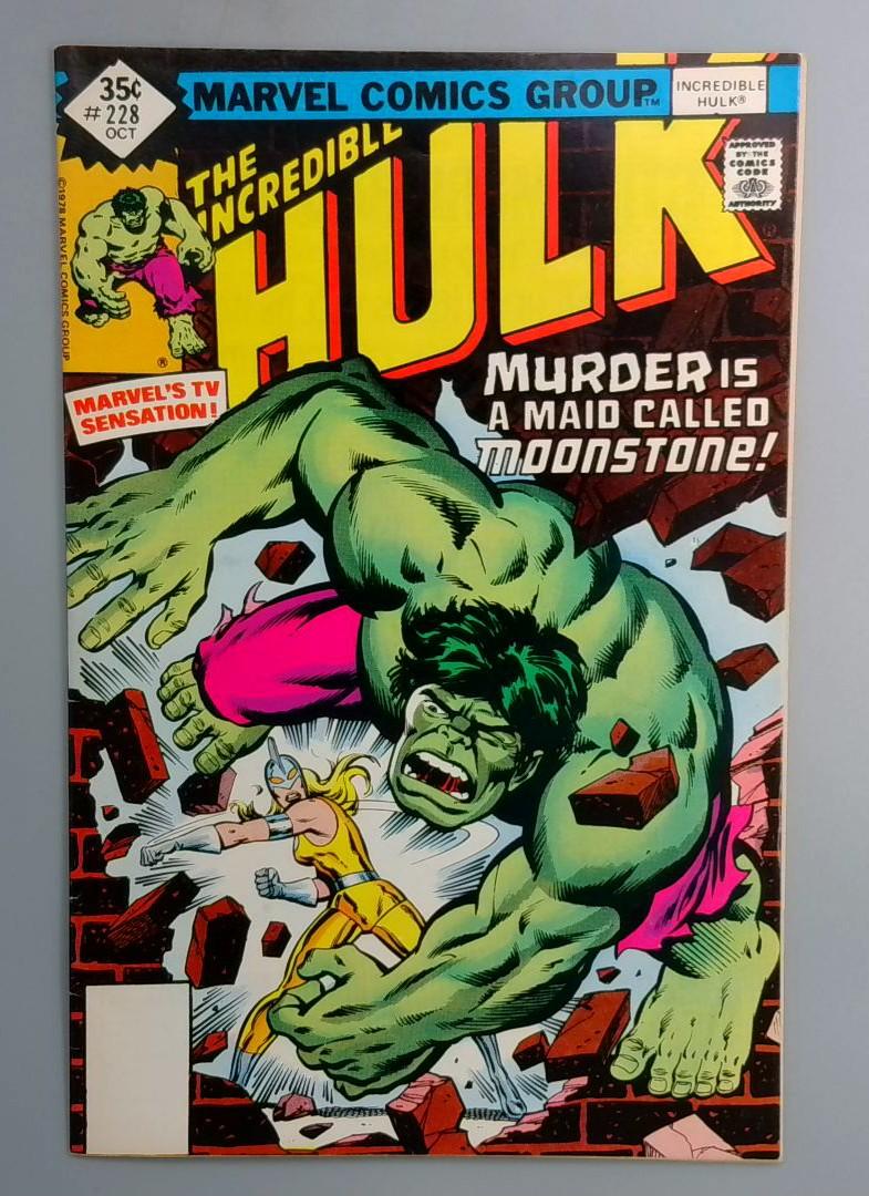 Incredible Hulk #228 VF- 1st Moonstone, Whitman Copy Marvel 1978