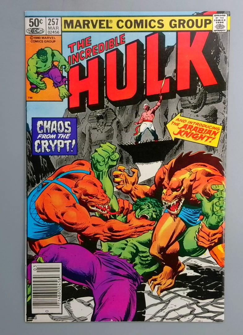 Incredible Hulk #257 VF 1st Arabian Knight, Newsstand Marvel 1981