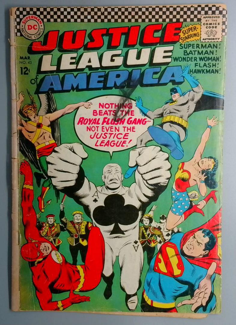 Justice League of America #43 1st Appearance of Royal Flush Gang DC 1966