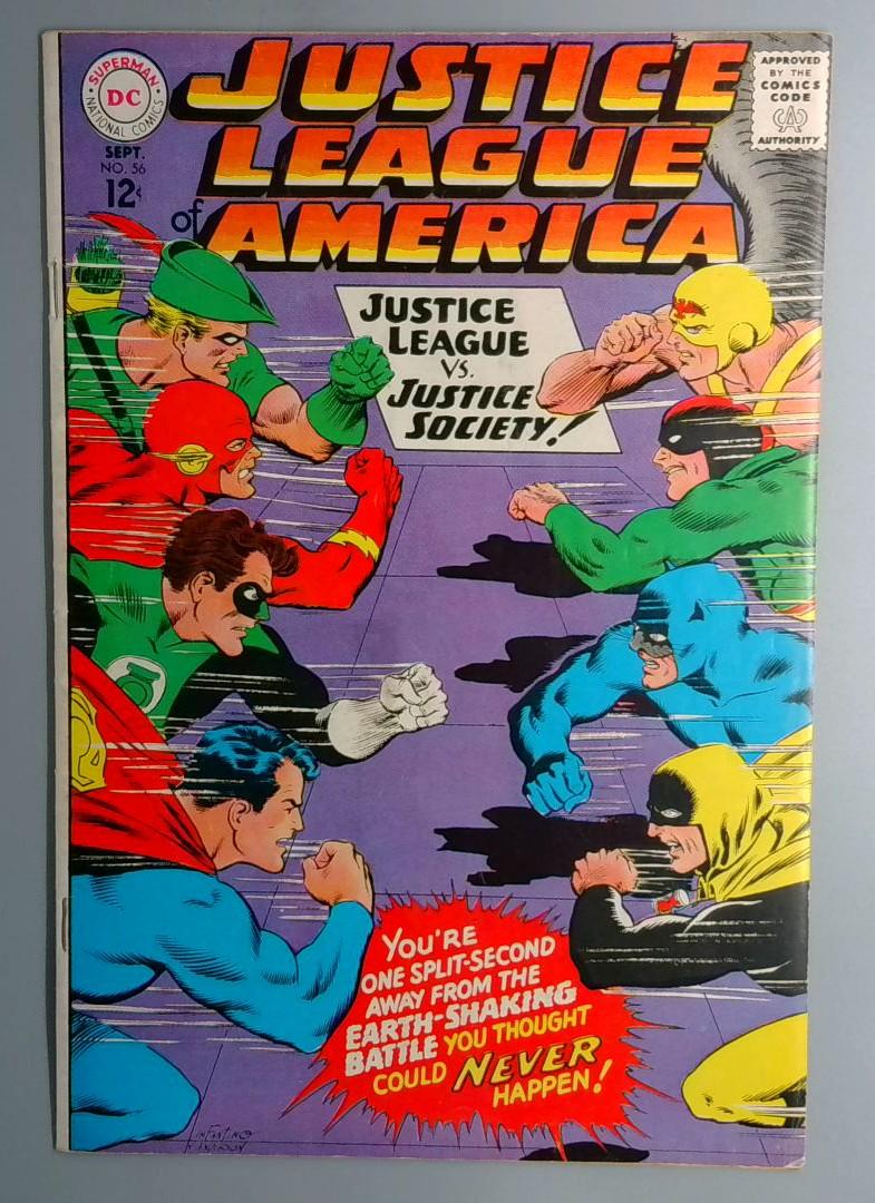 Justice League of America #56 FN Classic Jla Verse Jsa Cover DC 1967