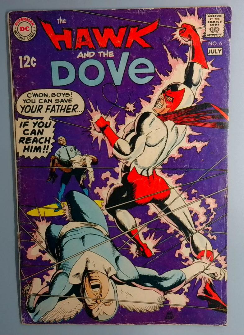 Hawk and the Dove #6 Bottom Staple Detached DC July 1969