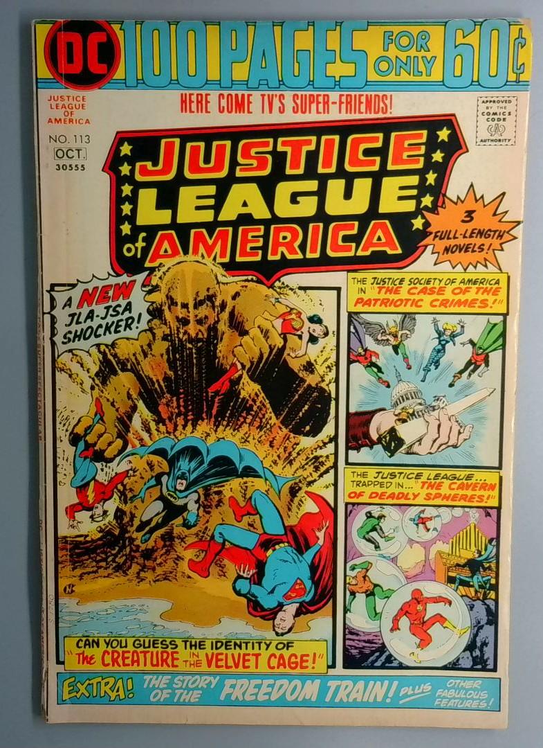 Justice League of America #113 Jsa Cross-Over Appearance DC 1974