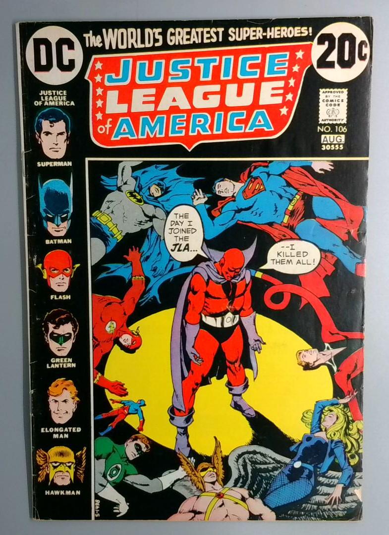 Justice League of America #106 VG/FN Red Tornado Joins the Jla DC