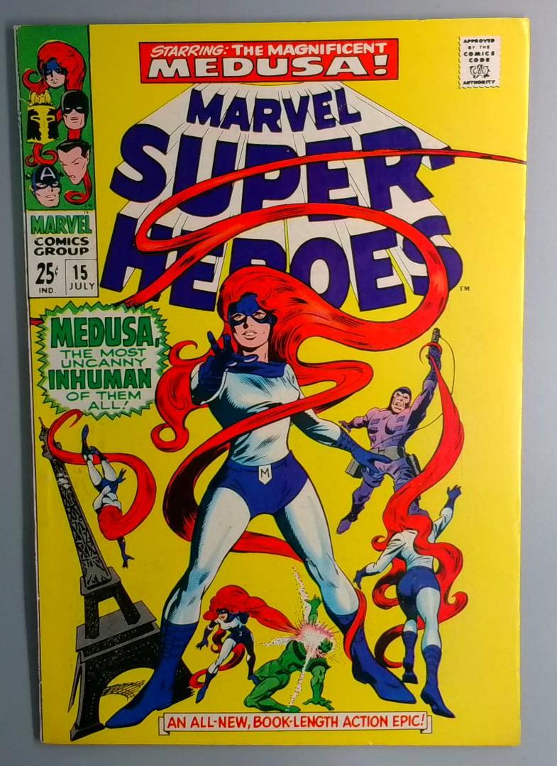 Marvel Super-Heroes #15 VF Medusa Marvel 1968