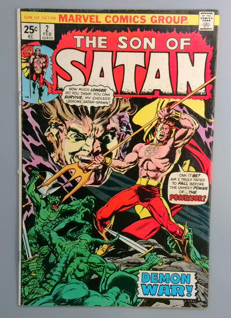 Son of Satan #2 Tape on Back Cover Marvel Comics 1975
