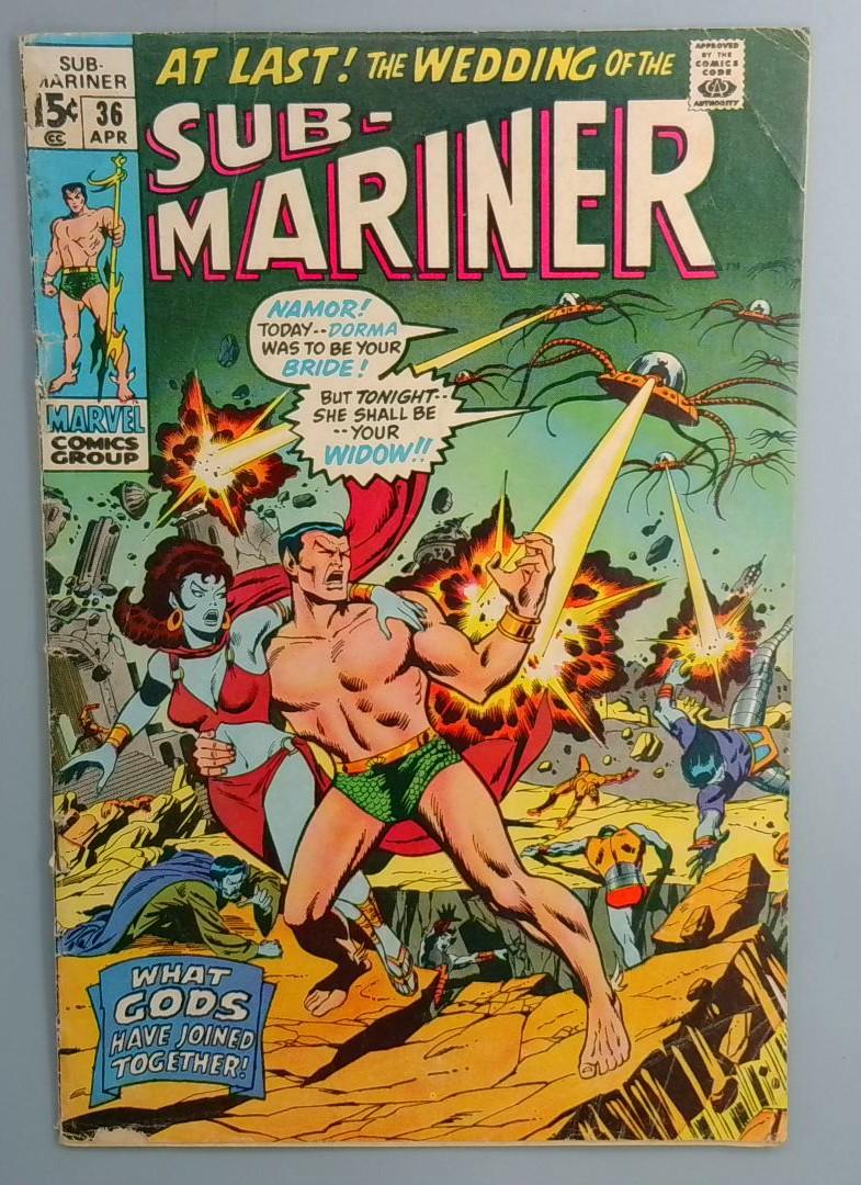 Sub-Mariner #36 Attuma, Top Staple Detached Marvel 1971