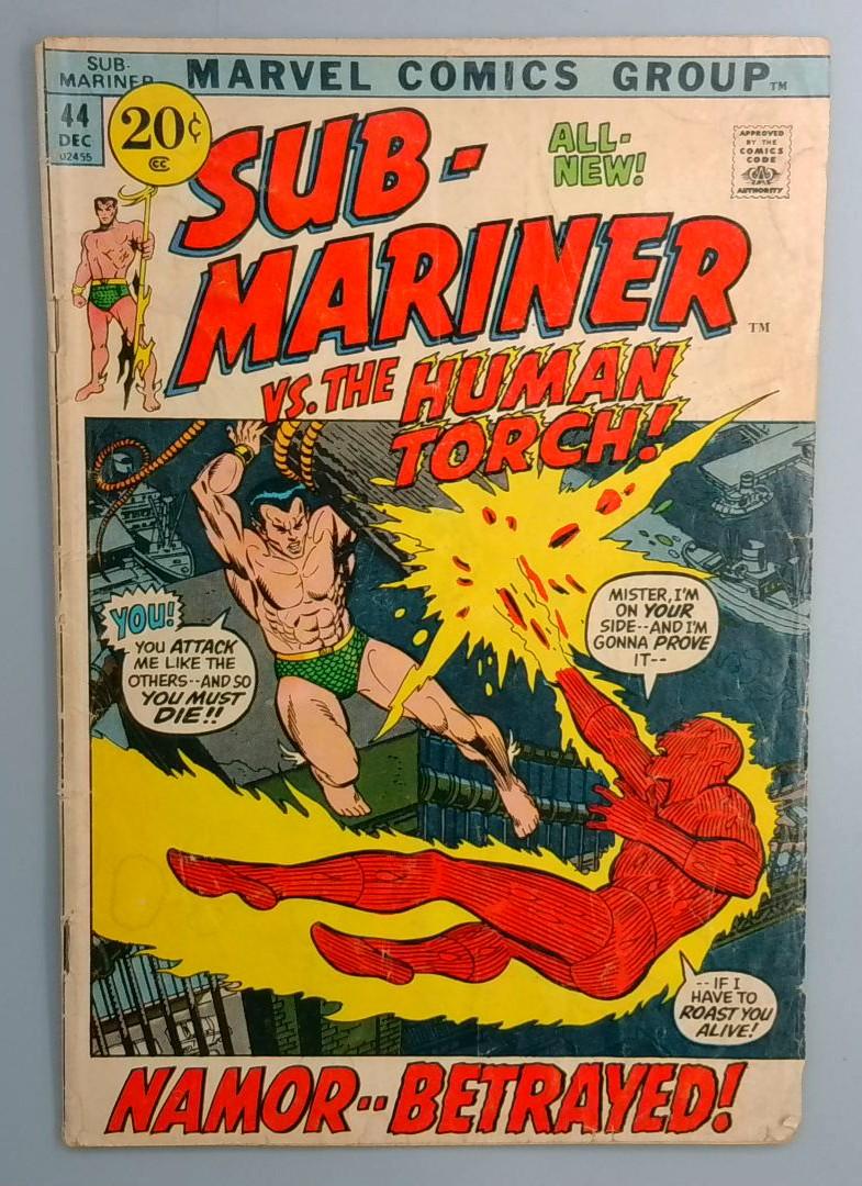 Sub-Mariner #44 Human Torch Appearance Marvel 1971