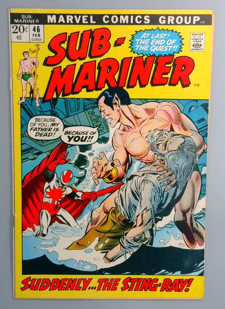 Sub-Mariner #46 Stingray, Top Staple Detached Marvel 1972