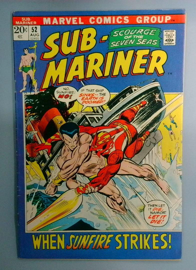 Sub-Mariner #52 2nd Appearance of Sunfire Marvel 1972