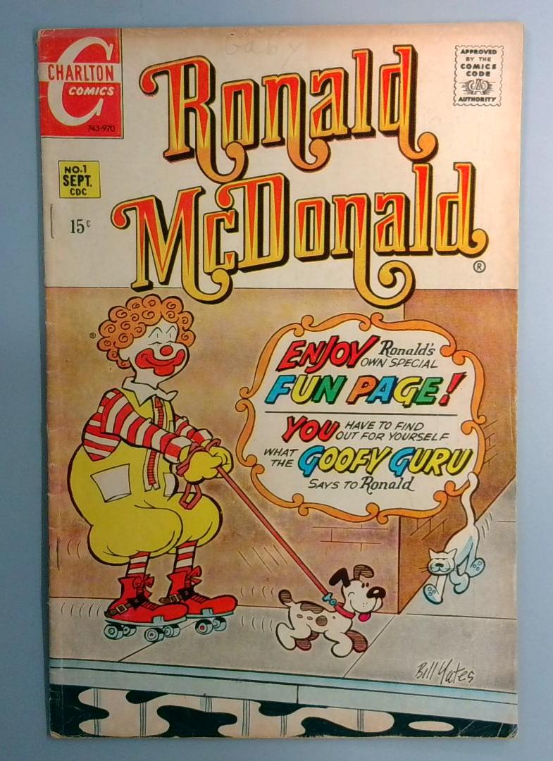Ronald McDonald #1 Charlton Comics 1970