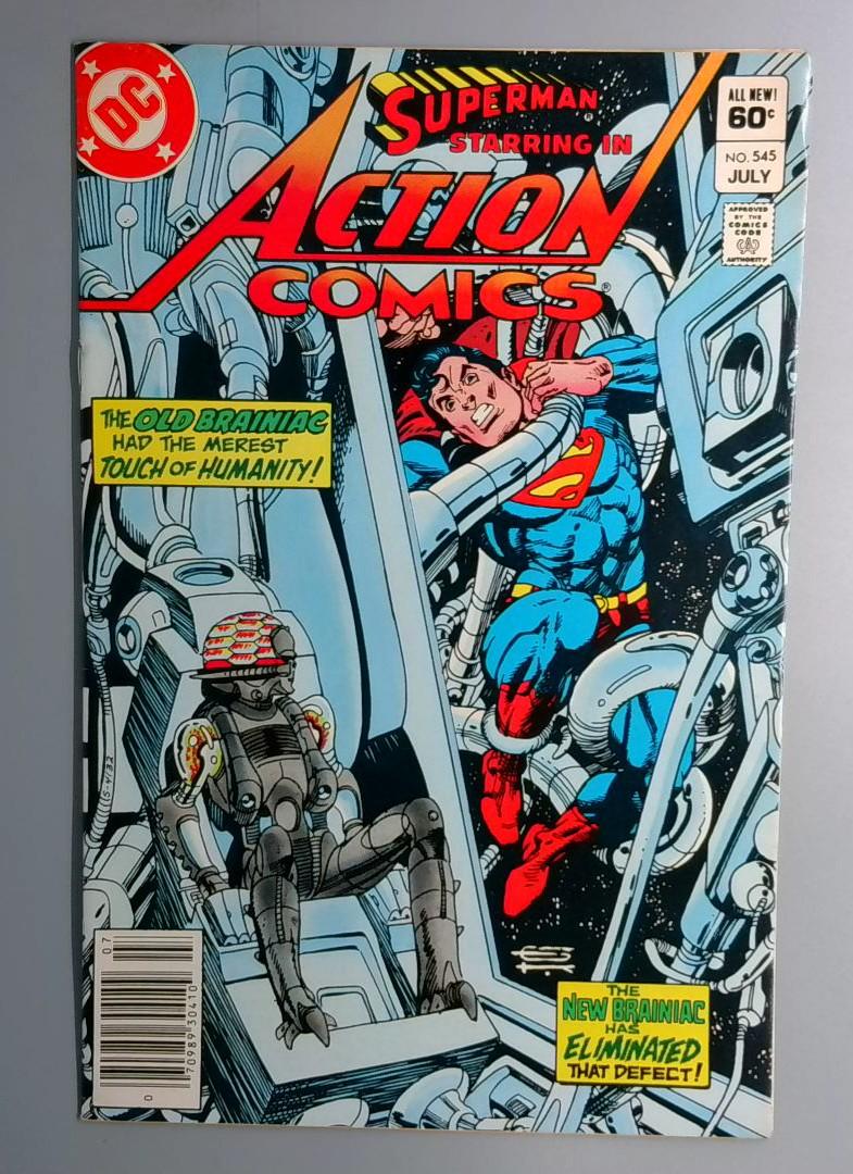 Action Comics #545b New Brainiac Newsstand Edition DC 1983