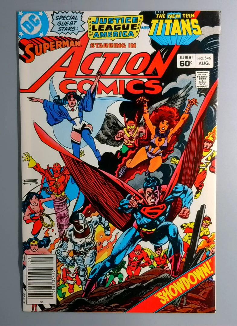 Action Comics #546 VF/NM New Brainiac Newsstand Edition DC 1983