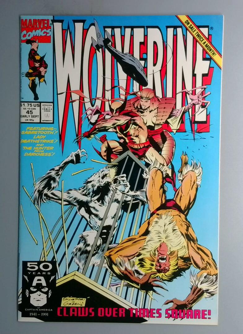 Wolverine #45 VF/NM 1st Appearance of Ronald Parvenue Marvel 1991
