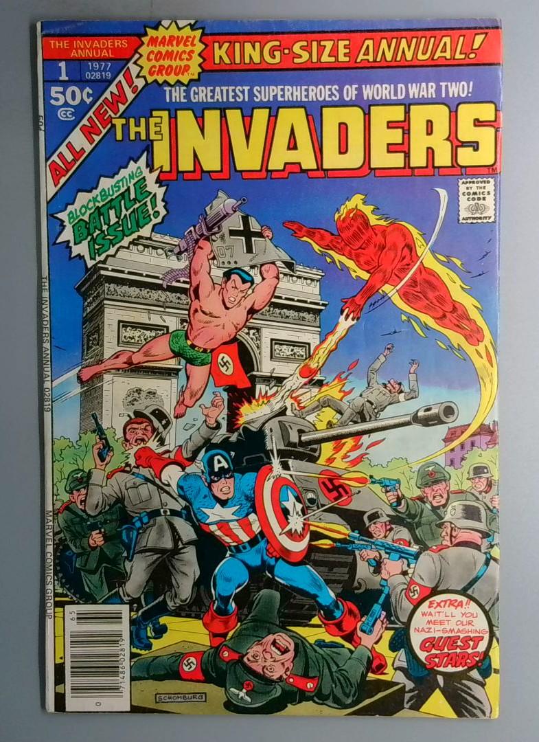 Invaders Annual #1 1st Full Major Axis App, Marvel 1977