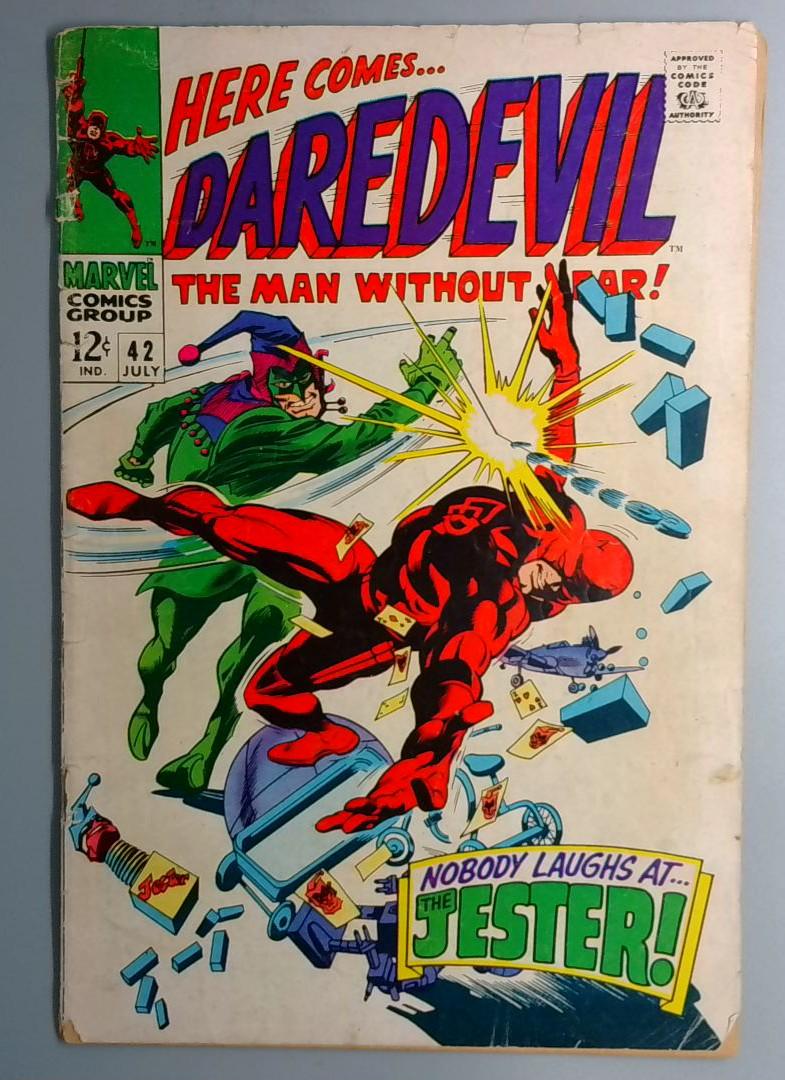 Daredevil #42 1st Appearance Jester Jonathan Powers Marvel 1968