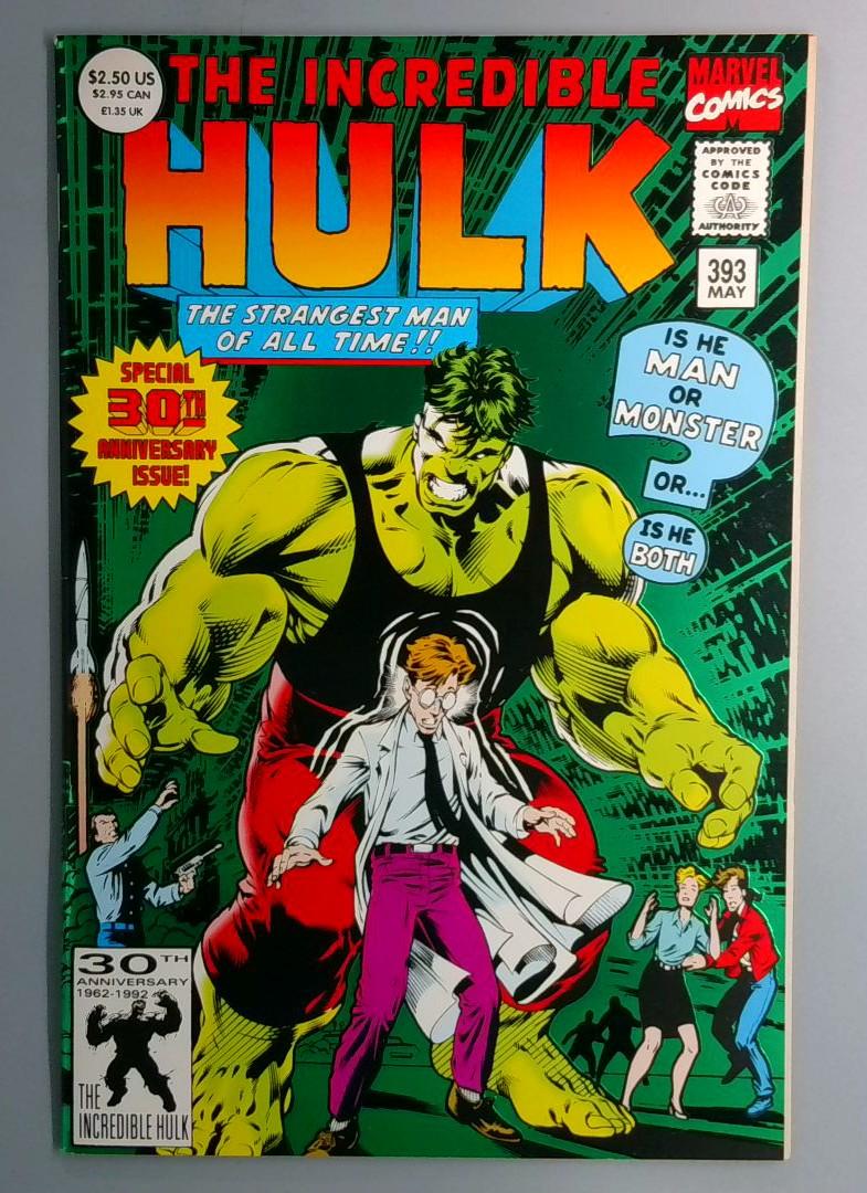 Incredible Hulk #393 NM- Green Foil, 30th Anniversary Marvel 1992