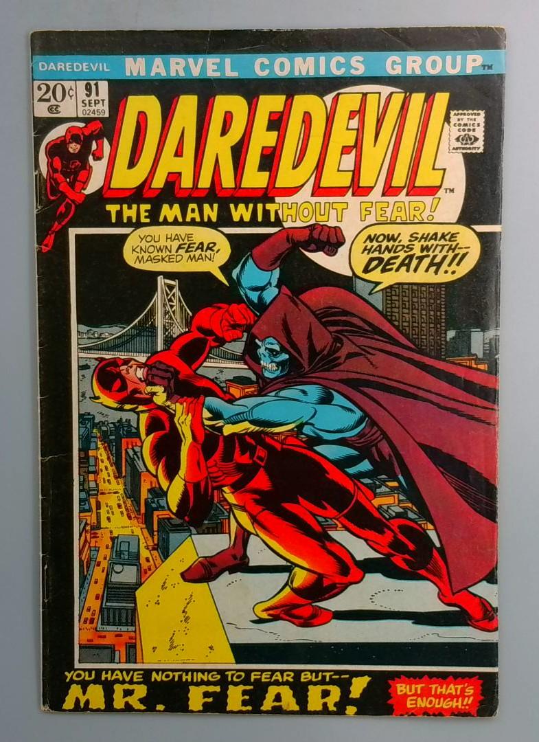 Daredevil #91 VG 1st Appearance of 3rd Mr. Fear Marvel 1972