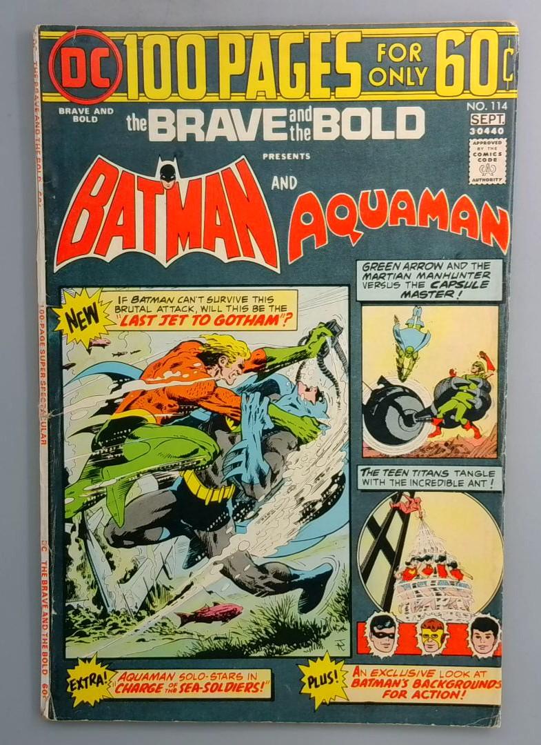 Brave and the Bold #114 Batman and Aquaman. 100 Page Issue DC 1974