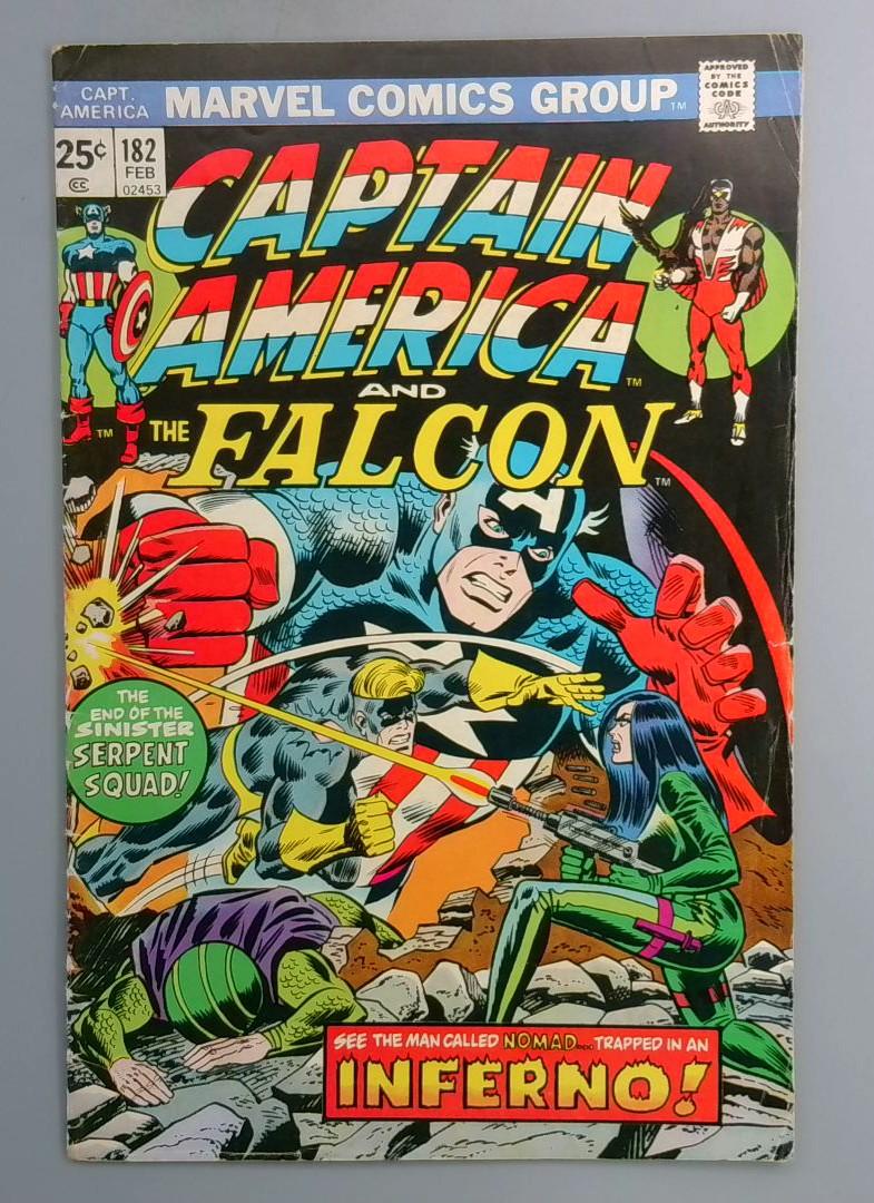 Captain America #182 Series a Marvel Value Stamp #36 Marvel 1974