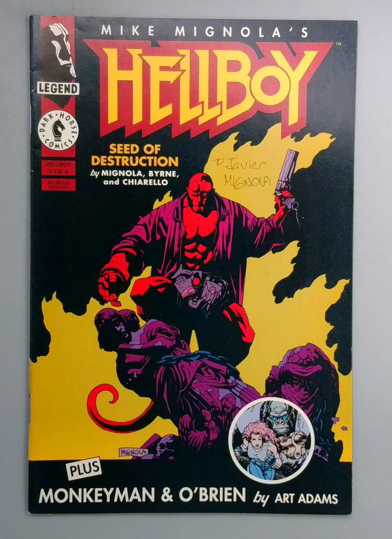 Hellboy Seed of Destruction #1 of 4 VF- Signed by Mignola Dark Horse 1994