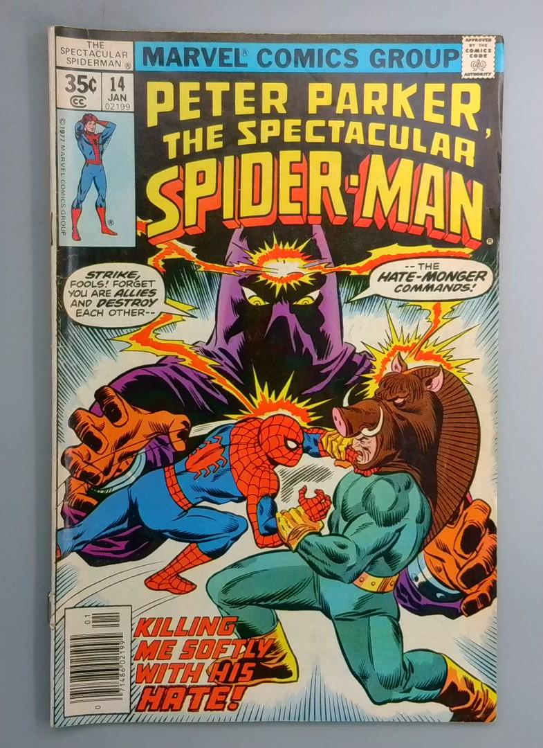Spectacular Spider-Man #14 Hate Monger Appearance Marvel 1978