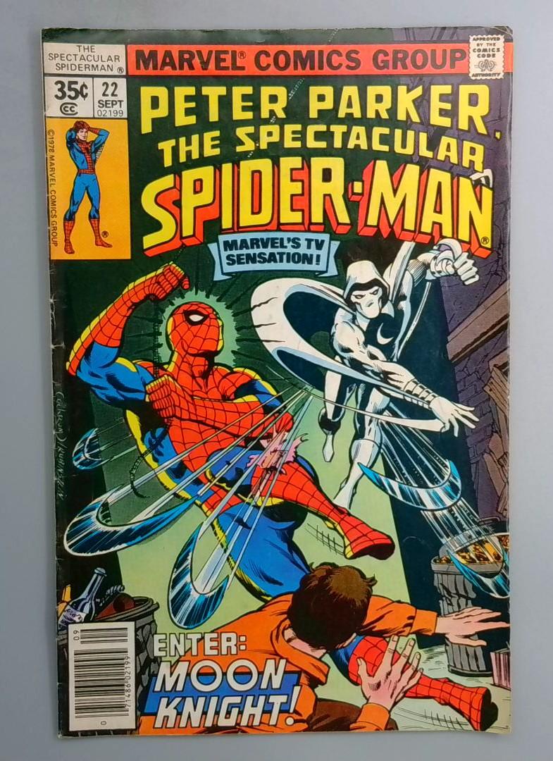 Spectacular Spider-Man #22 1st Meeting of Spider-Man and Moon Knight Marvel