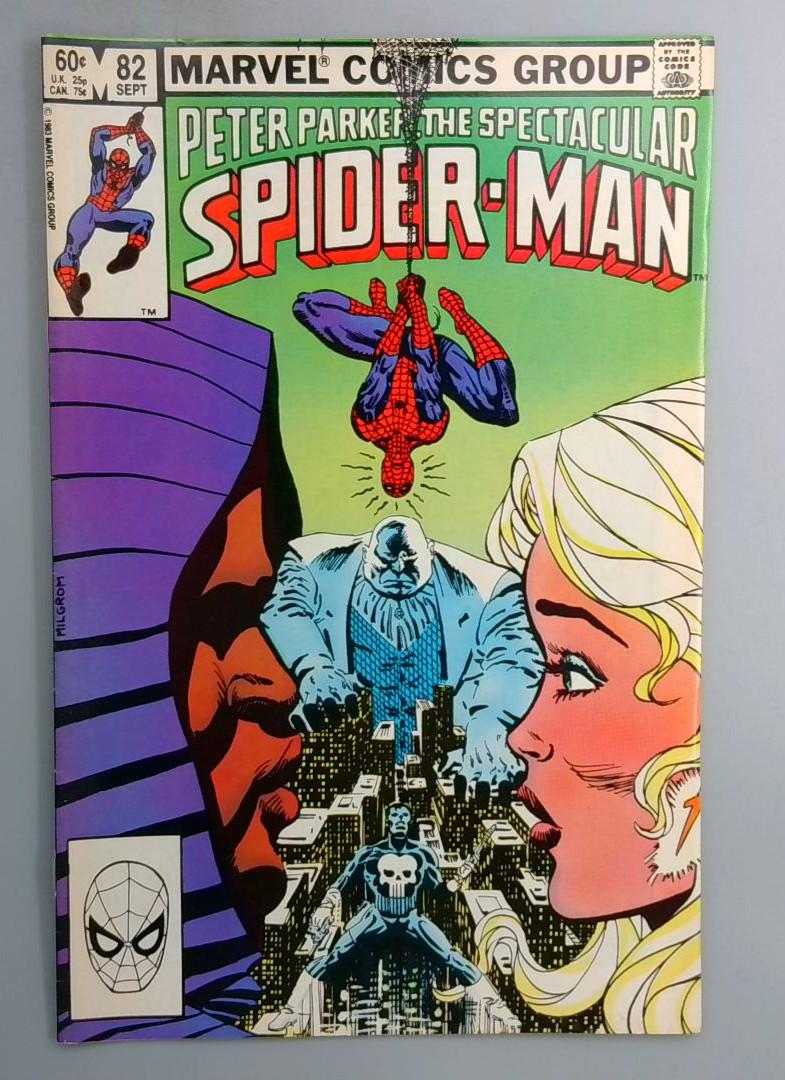 Spectacular Spider-Man #82 1st Battle of the Punisher Vs Kingpin Marvel 1983