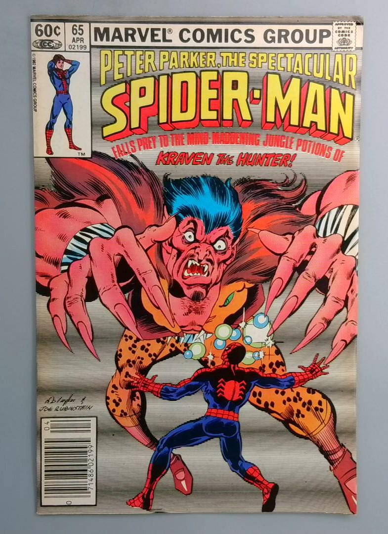 Spectacular Spider-Man #65 2nd Appearance of Calypso Newsstand Marvel 1982