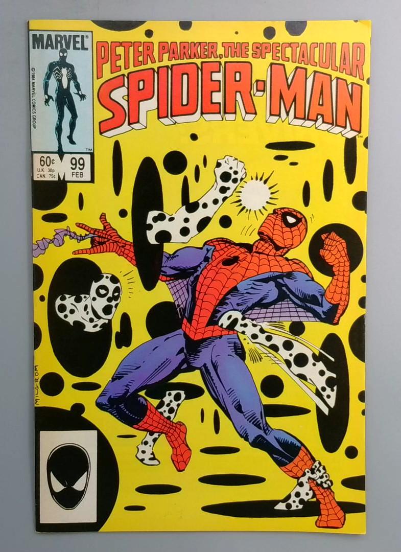 Spectacular Spider-Man #99 VF 1st Cover Appearance of Spot Marvel 1984