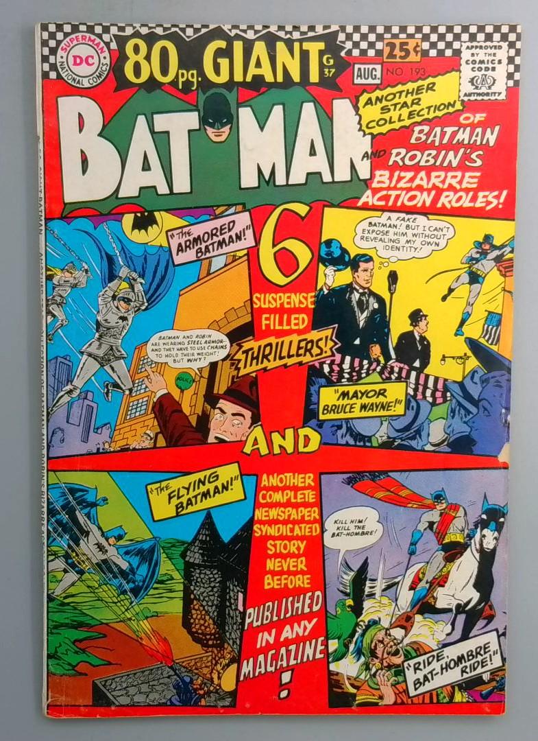 Batman #193 VG 80 Page Giant DC 1967