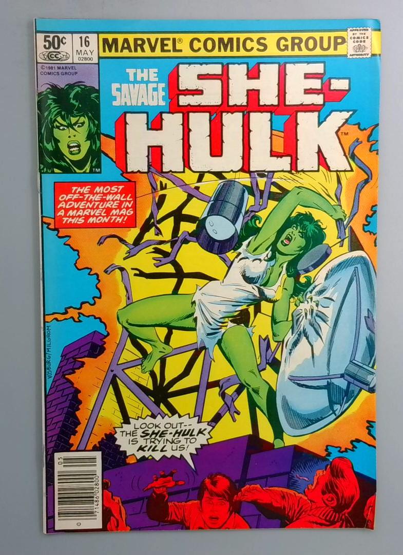 Savage She-Hulk #16 FN 1st Appearance of Microwave Newsstand Marvel 1981