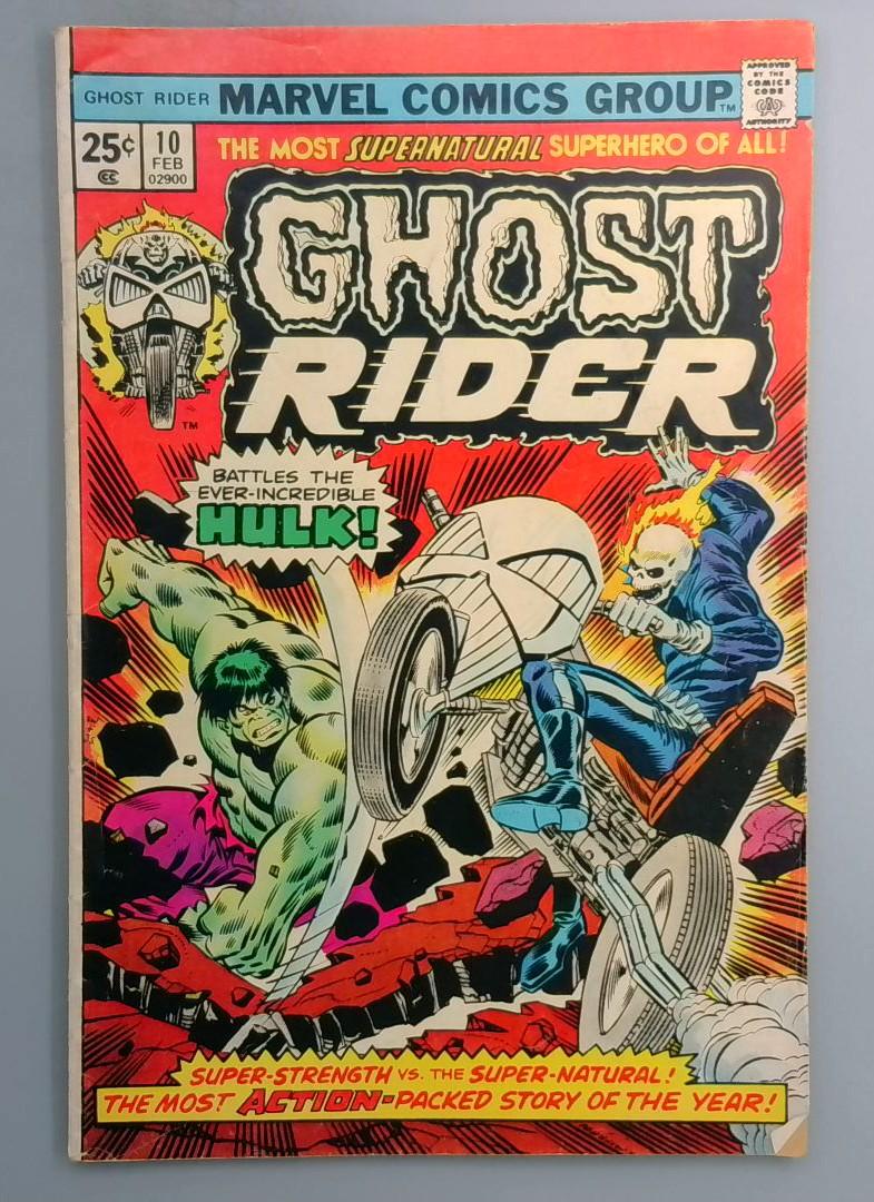 Ghost Rider #10 VG+ Hulk Marvel 1975