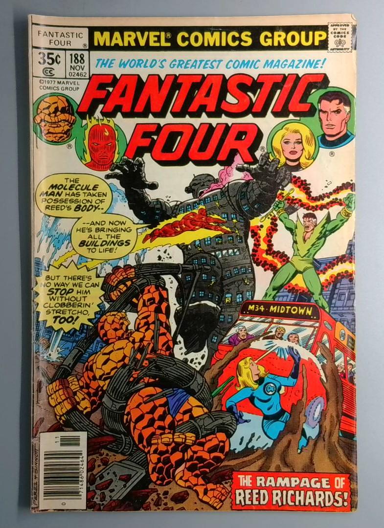 Fantastic Four #188 Uk Cover Price - .12 Pence Marvel 1977