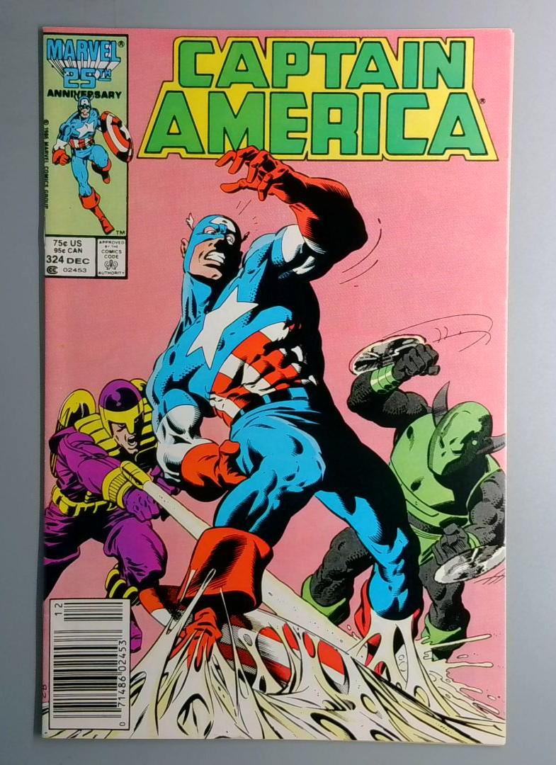 Captain America #324 Cameo Appearance of Slug Newsstand Marvel 1986