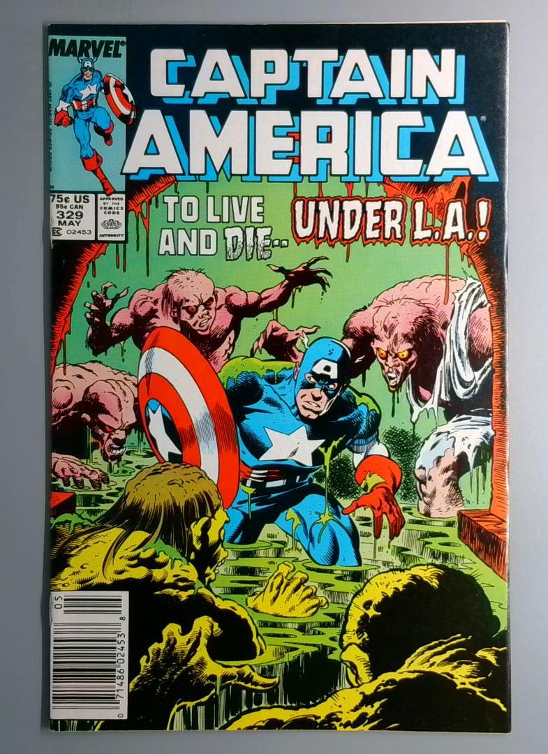 Captain America #329 Newsstand Edition Marvel 1987