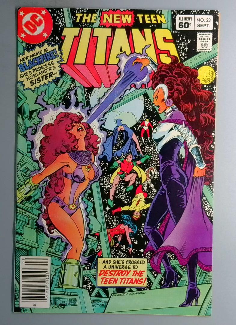 New Teen Titans #23 Newstand, 1st Blackfire DC Comics 1982