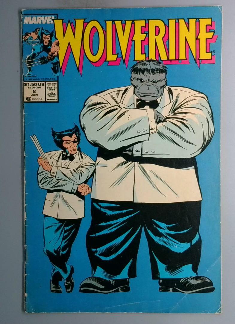 Wolverine #8 Hulk, Small Bottom Spine Split Marvel 1989