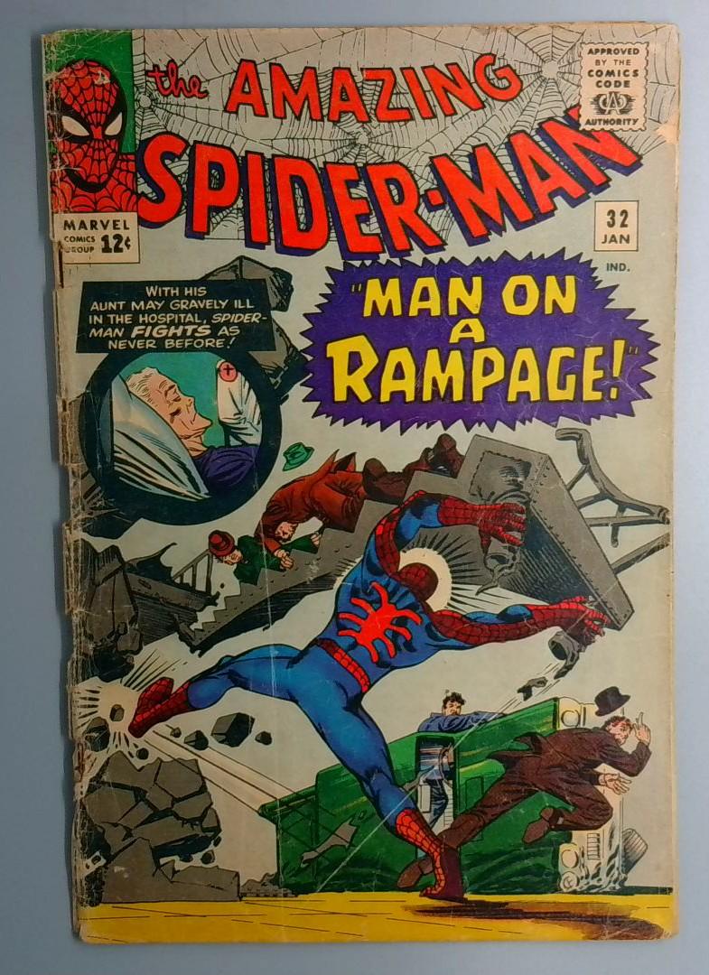 Amazing Spider-Man #32 Bottom Staple Detached Marvel 1966