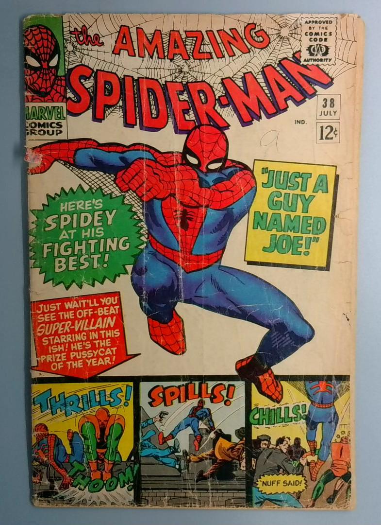 Amazing Spider-Man #38 GD+, Last Ditko Issue, Bottom Staple Detached Marvel 1966