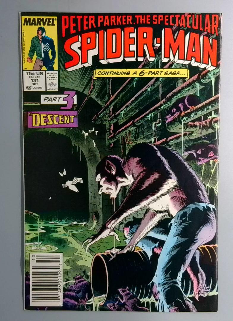 Spectacular Spider-Man #131 VF Kravens Last Hunt Part 3 Newsstand Marvel 1987