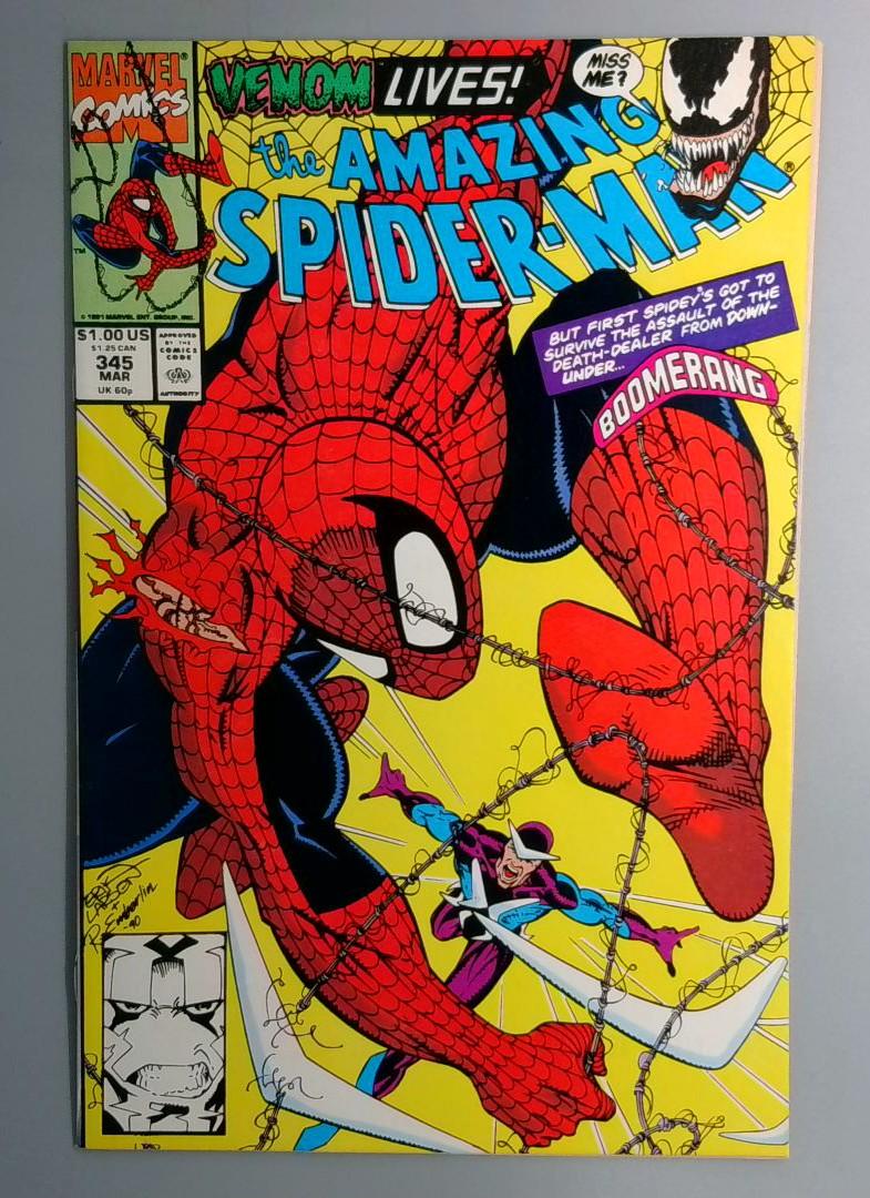 Amazing Spider-Man #345 VF+ 1st Appearance of Carnage Symbiote Marvel 1991
