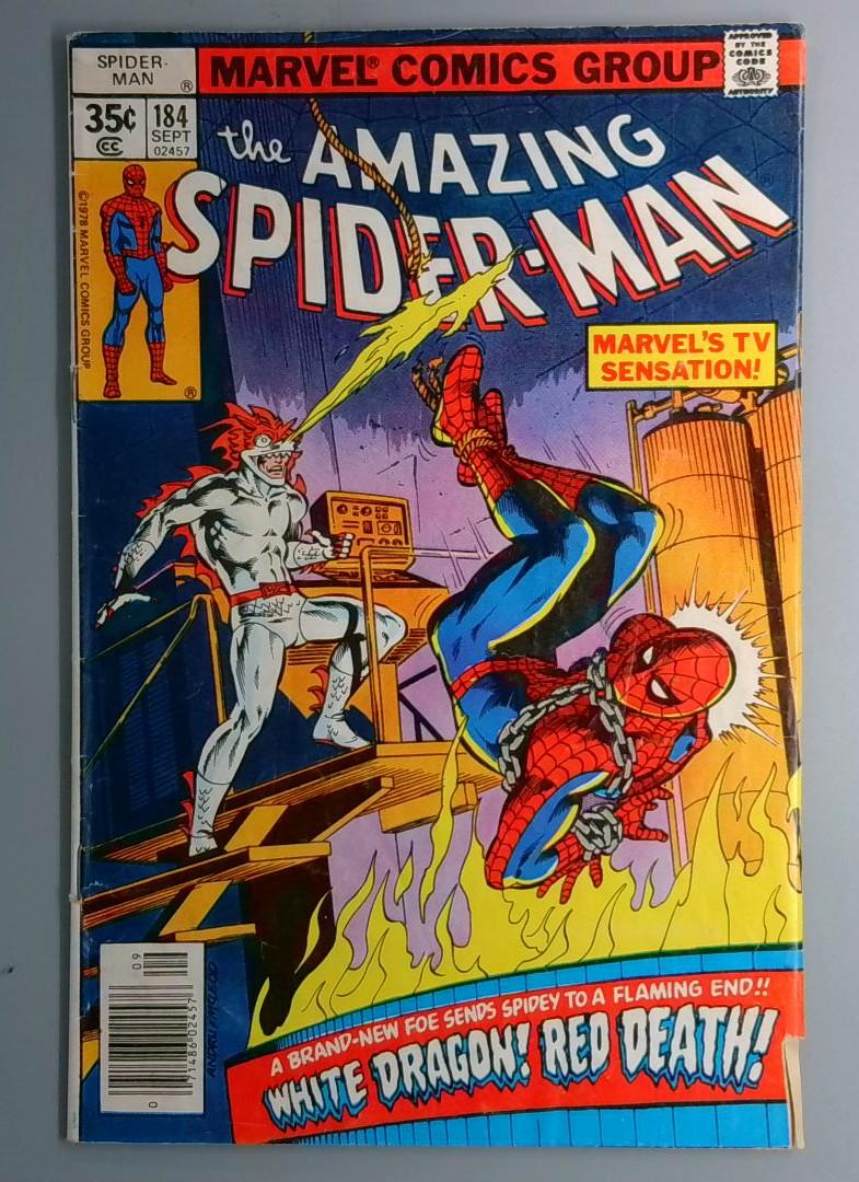 Amazing Spider-Man #184 1st Appearance of the Dragon Lords Marvel 1978