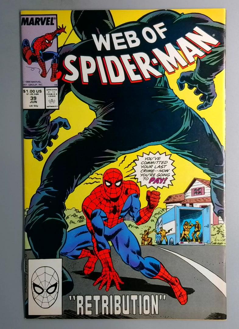 Web of Spider-Man #39 Return of Red and Blue Costume Marvel 1988