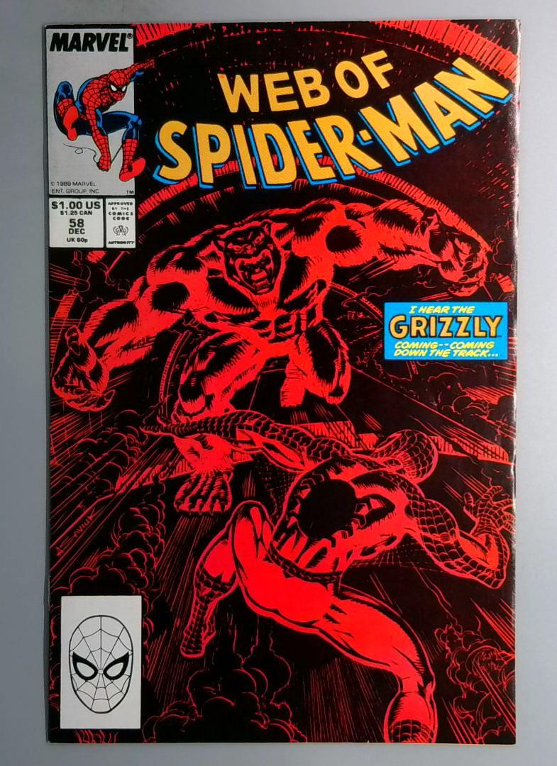 Web of Spider-Man #58 Direct Edition Marvel 1989