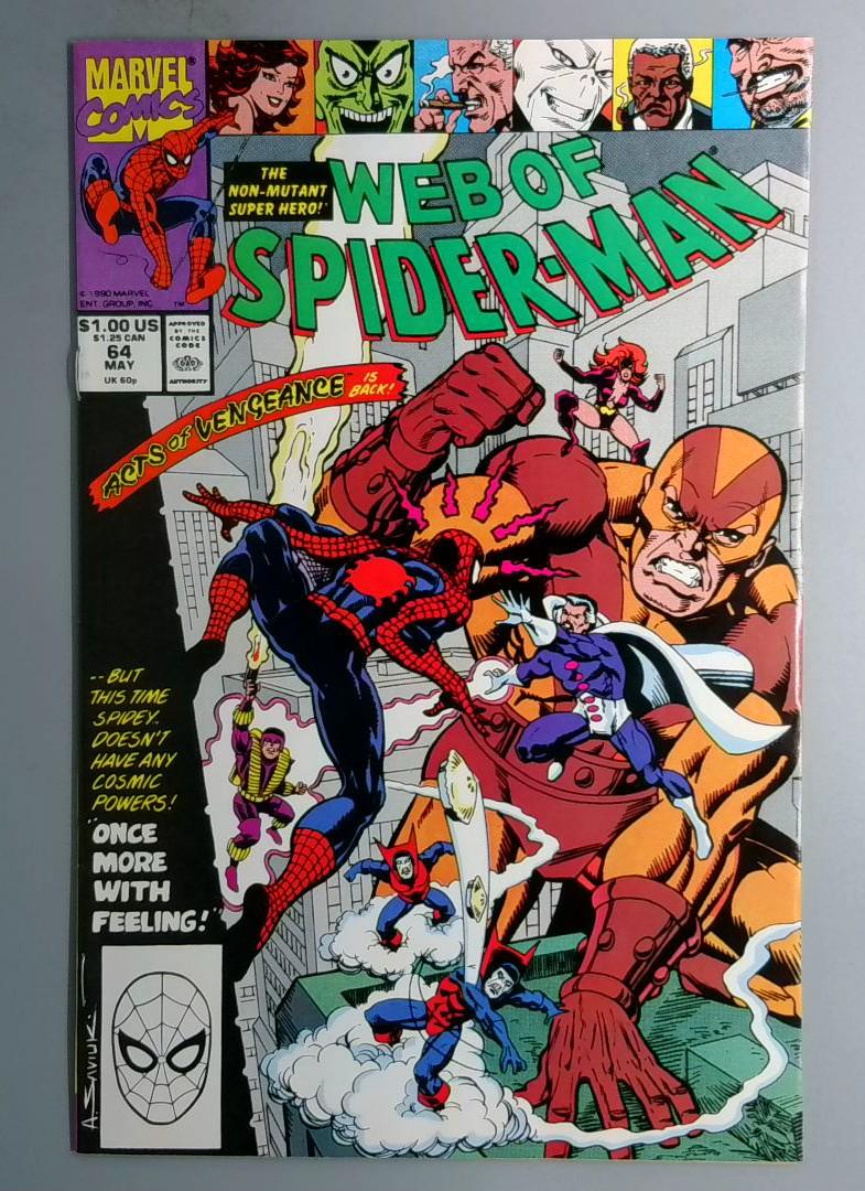 Web of Spider-Man #64 Direct Edition Marvel 1990